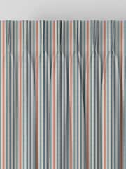 Emily Bond Blue Cornish Stripe Made to Measure 100% Cotton Curtains - Image 6 of 10