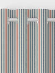Emily Bond Blue Cornish Stripe Made to Measure 100% Cotton Curtains - Image 8 of 10
