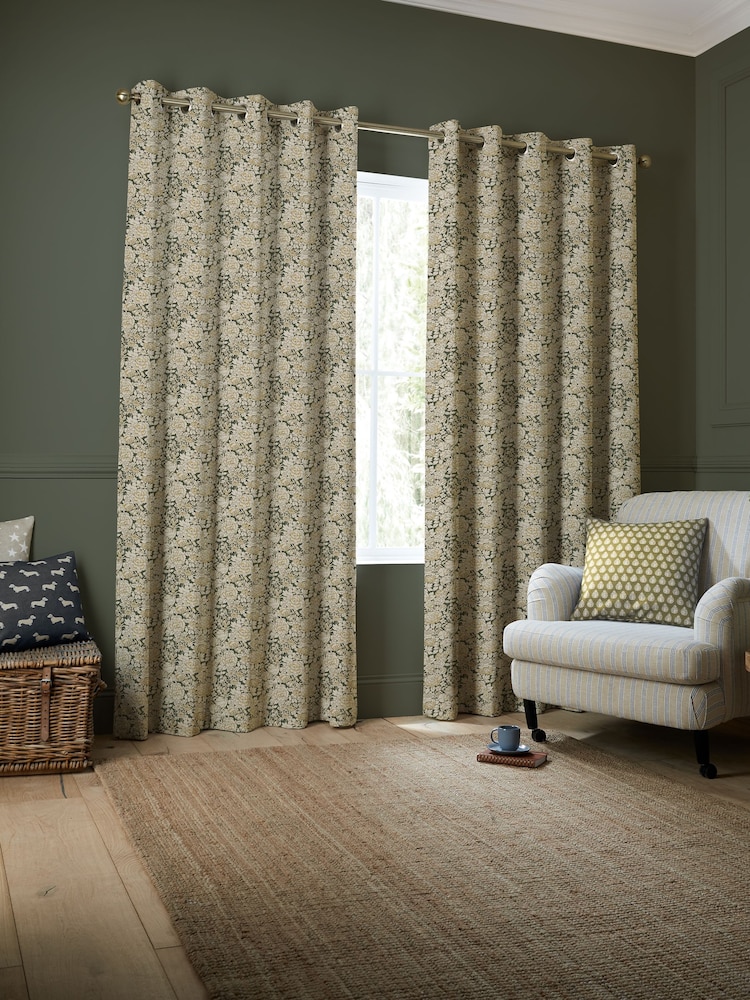 Emily Bond Primrose Yellow Somerset Rose Made to Measure Curtains - Image 2 of 10