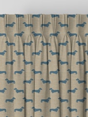 Emily Bond True Blue Peggy Made to Measure 100% Cotton Curtains - Image 6 of 10