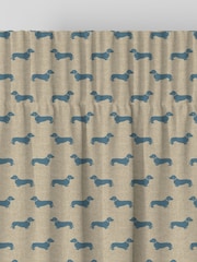 Emily Bond True Blue Peggy Made to Measure 100% Cotton Curtains - Image 7 of 10
