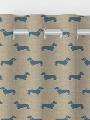 Emily Bond True Blue Peggy Made to Measure 100% Cotton Curtains - Image 8 of 10