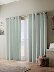 Emily Bond Duck Egg Blue Cornish Stripe Made to Measure 100% Cotton Curtains - Image 2 of 10