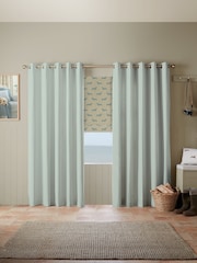 Emily Bond Duck Egg Blue Cornish Stripe Made to Measure 100% Cotton Curtains - Image 5 of 10