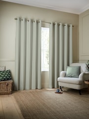 Emily Bond Fern Green Cornish Stripe Made to Measure 100% Cotton Curtains - Image 2 of 10