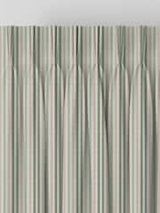 Emily Bond Fern Green Cornish Stripe Made to Measure 100% Cotton Curtains - Image 6 of 10