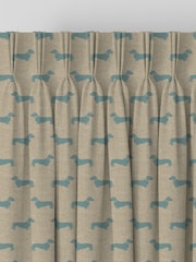 Emily Bond Duck Egg Blue Peggy Made to Measure 100% Cotton Curtains - Image 6 of 10