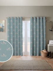 Emily Bond Duck Egg Blue Regatta Made to Measure 100% Cotton Curtains - Image 1 of 10