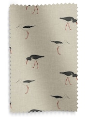Emily Bond Charcoal Grey Oyster Catcher Made to Measure 100% Cotton Curtains - Image 10 of 10