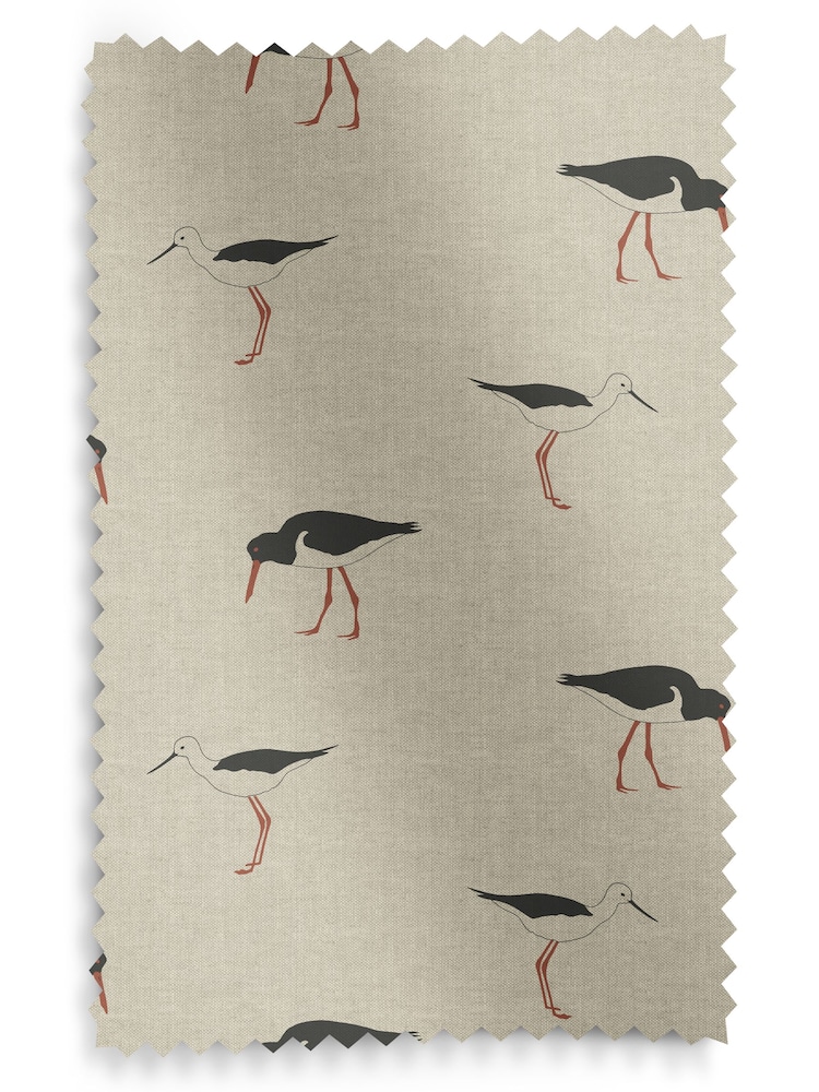 Emily Bond Charcoal Grey Oyster Catcher Made to Measure 100% Cotton Curtains - Image 10 of 10