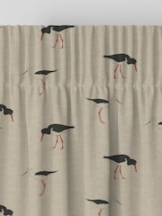 Emily Bond Charcoal Grey Oyster Catcher Made to Measure 100% Cotton Curtains - Image 7 of 10
