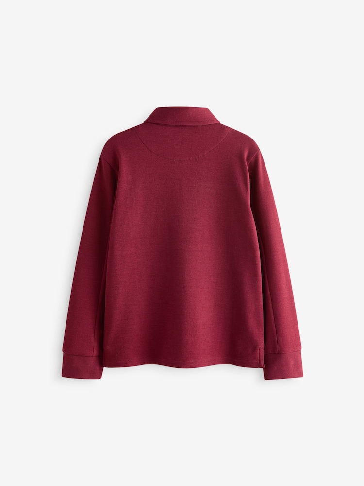 Baker by Ted Baker Purple Long Sleeve Polo Shirt - Image 2 of 6