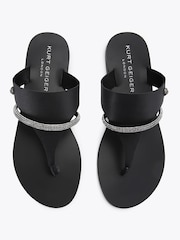 Kurt Geiger London Black Strand Braid Sandals - Image 3 of 5