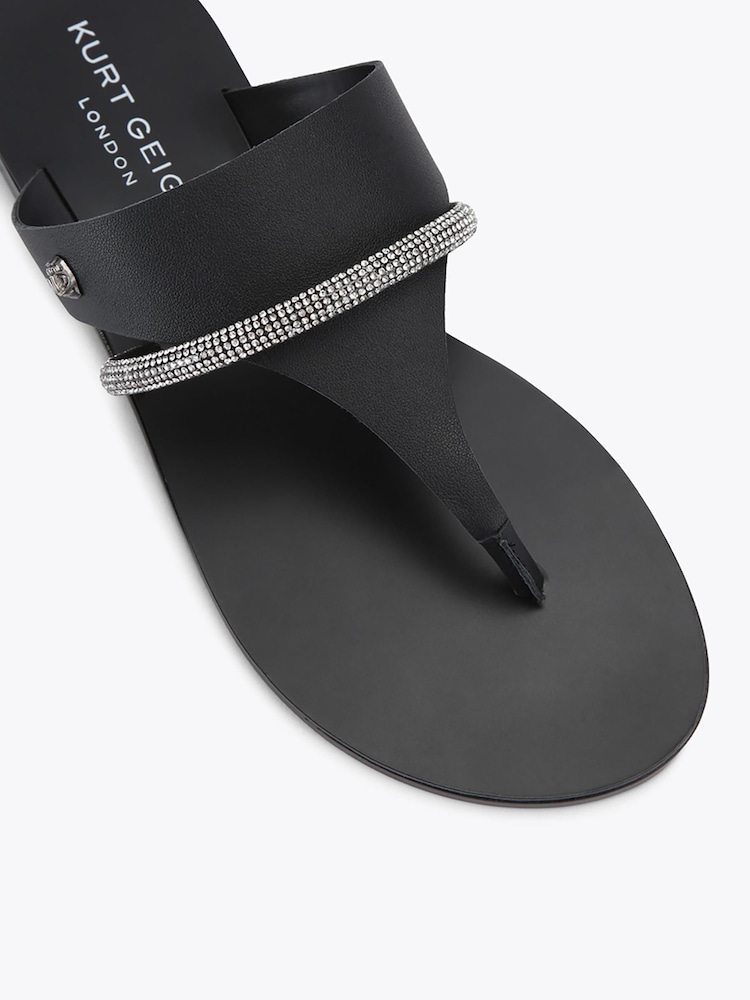 Kurt Geiger London Black Strand Braid Sandals - Image 5 of 5 Kurt Geiger London Black Strand Braid Sandals - Image 5 of 5