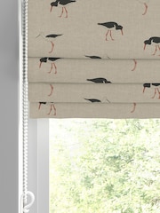 Emily Bond Charcoal Grey Oyster Catcher Made to Measure 100% Cotton Roman Blind - Image 2 of 6