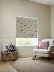 Emily Bond Charcoal Grey Oyster Catcher Made to Measure 100% Cotton Roman Blind - Image 5 of 6