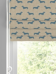 Emily Bond True Blue Peggy Made to Measure 100% Cotton Roman Blind - Image 2 of 6