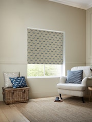 Emily Bond True Blue Peggy Made to Measure 100% Cotton Roman Blind - Image 5 of 6