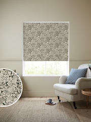 Emily Bond Vintage Blue Somerset Rose Made to Measure 100% Cotton Roman Blind - Image 1 of 6
