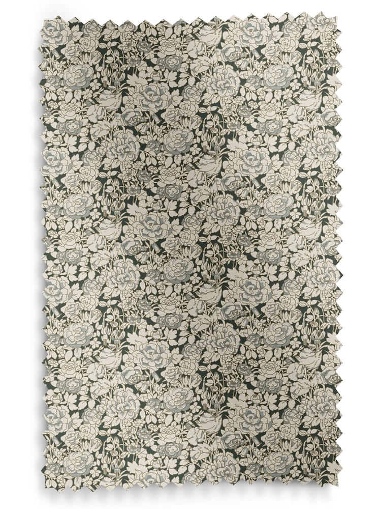 Emily Bond Vintage Blue Somerset Rose Made to Measure 100% Cotton Roman Blind - Image 6 of 6