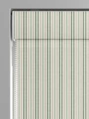 Emily Bond Fern Green Cornish Stripe Made to Measure 100% Cotton Roman Blind - Image 3 of 6
