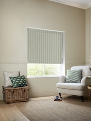 Emily Bond Fern Green Cornish Stripe Made to Measure 100% Cotton Roman Blind - Image 5 of 6