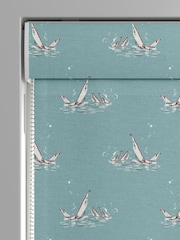 Emily Bond Duck Egg Blue Regatta Made to Measure 100% Cotton Roman Blind - Image 3 of 6