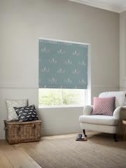 Emily Bond Duck Egg Blue Regatta Made to Measure 100% Cotton Roman Blind - Image 5 of 6