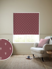 Emily Bond Burgundy Red Wild Thyme Made to Measure 100% Cotton Roman Blind - Image 1 of 6