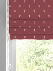 Emily Bond Burgundy Red Wild Thyme Made to Measure 100% Cotton Roman Blind - Image 2 of 6
