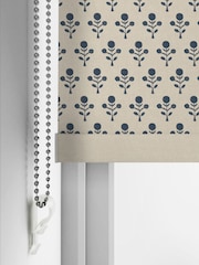 Emily Bond Indigo Blue Hawthorn Made to Measure Roller Blind - Image 4 of 6