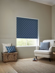 Emily Bond Indigo Blue Wild Thyme Made to Measure Roller Blind - Image 2 of 6