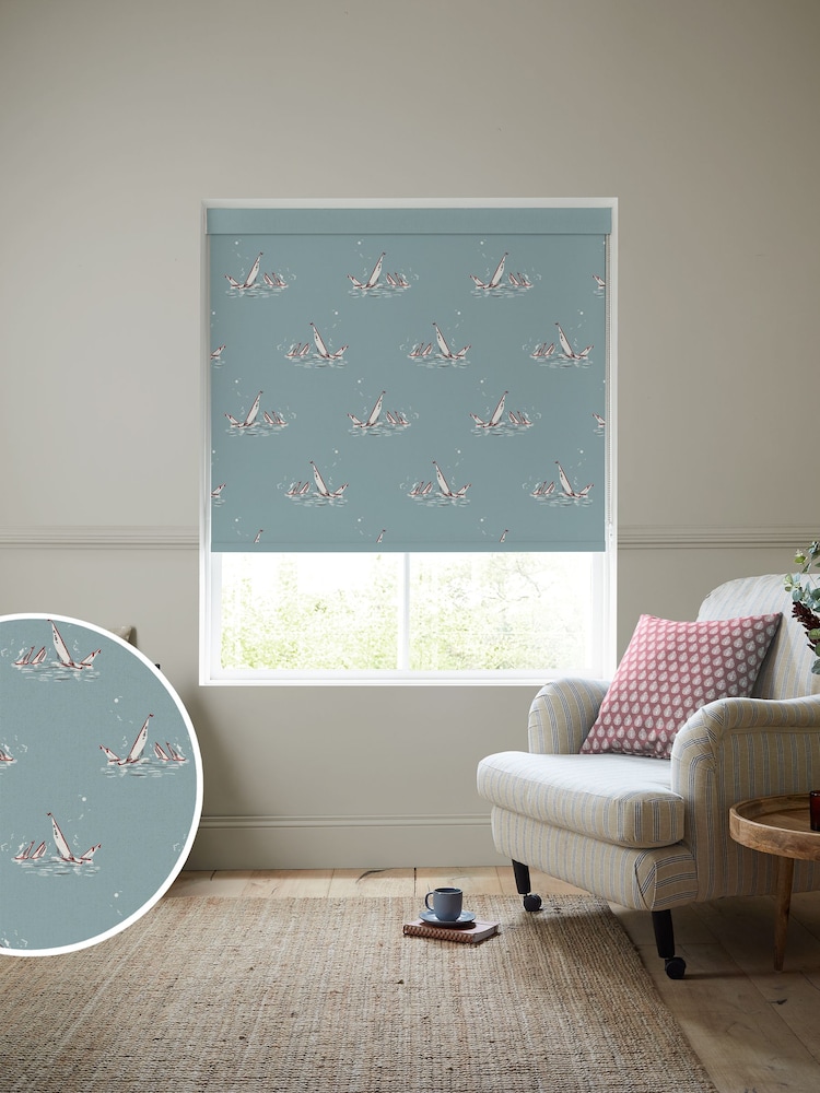 Emily Bond Duck Egg Blue Regatta Made to Measure Roller Blind - Image 1 of 6