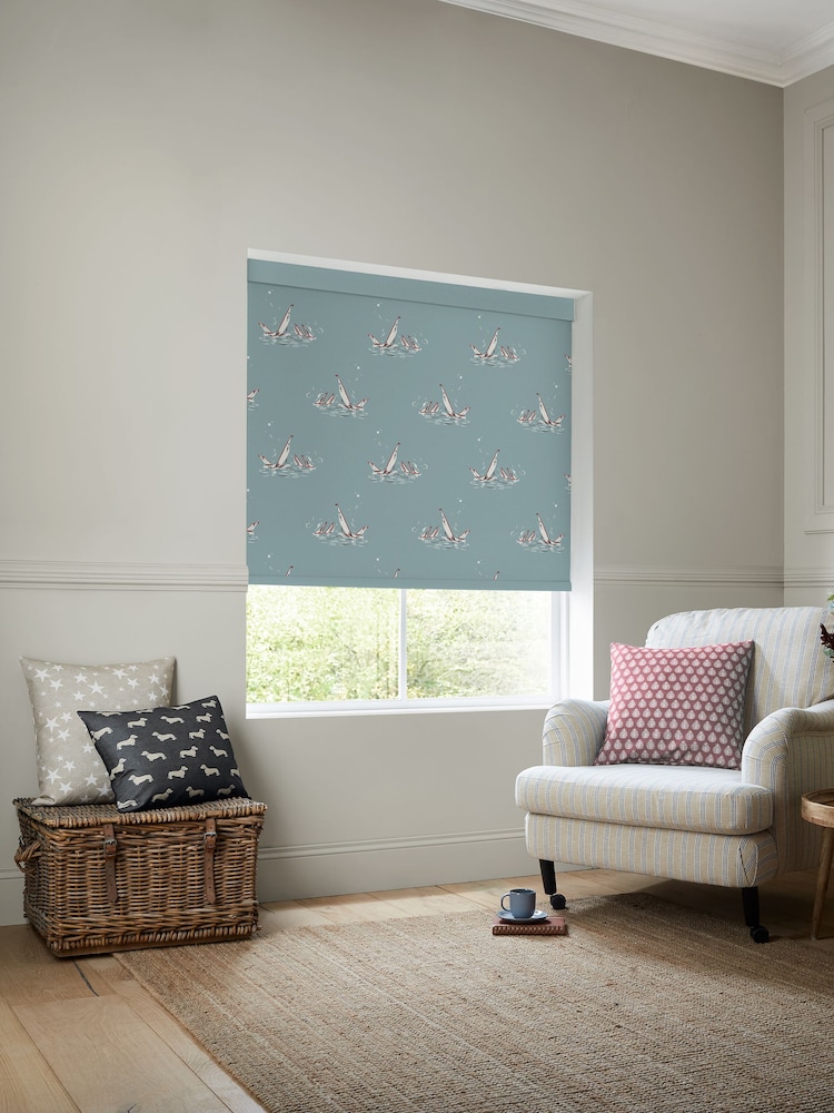 Emily Bond Duck Egg Blue Regatta Made to Measure Roller Blind - Image 2 of 6
