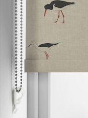Emily Bond Charcoal Grey Oyster Catcher Made to Measure Roller Blind - Image 4 of 6