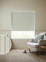 Emily Bond Fern Green Cornish Stripe Made to Measure Roller Blind - Image 1 of 6
