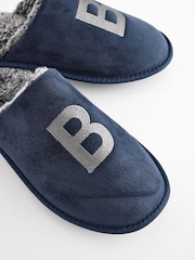 Navy Blue Mule Slippers - Image 5 of 6