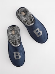 Navy Blue Mule Slippers - Image 6 of 6