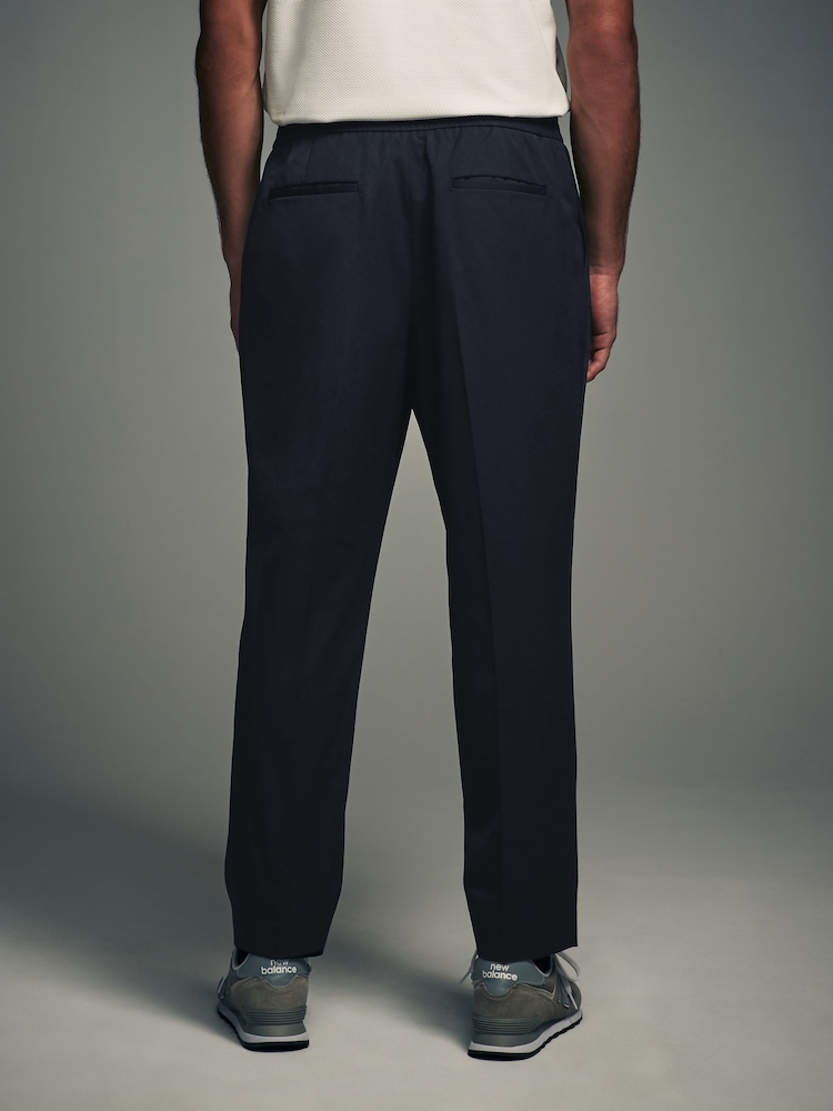 Marineblau/blau - Elasticated Waist Smart Jogger Style Trousers - Bild 2 von 6 Marineblau/blau - Elasticated Waist Smart Jogger Style Trousers - Bild 2 von 6