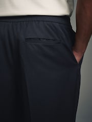 Navy Blue Elasticated Waist Smart Jogger Style Trousers - Image 6 of 6
