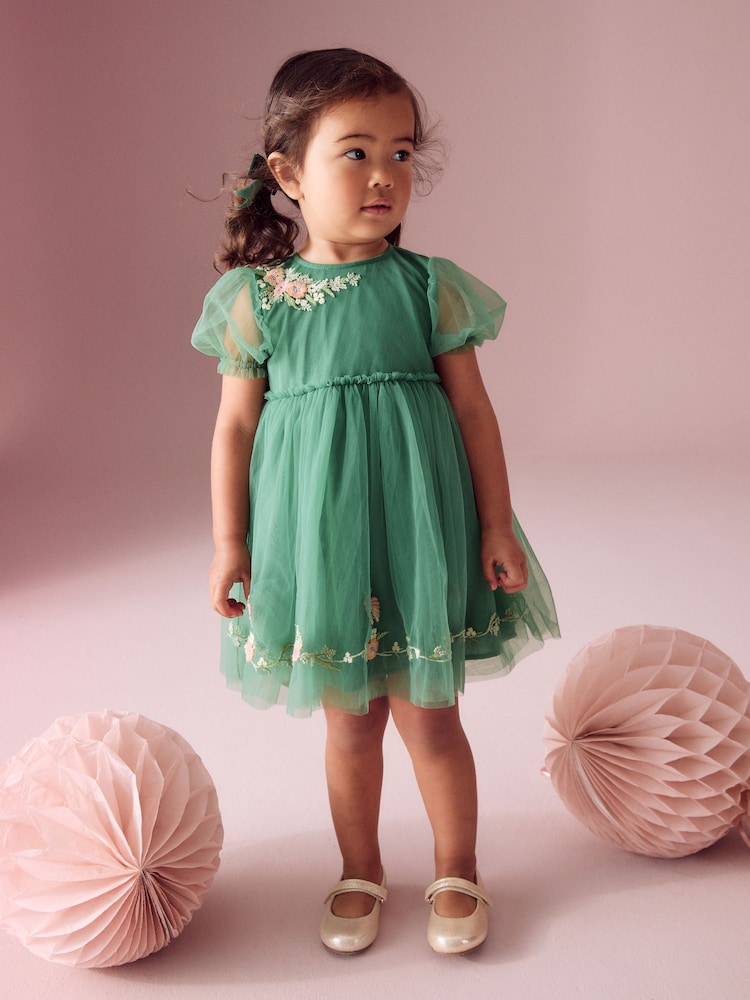 Grün - Partykleid aus besticktem Netzstoff (3 Monate–10 Jahre) - Bild 1 von 9 Grün - Partykleid aus besticktem Netzstoff (3 Monate–10 Jahre) - Bild 1 von 9