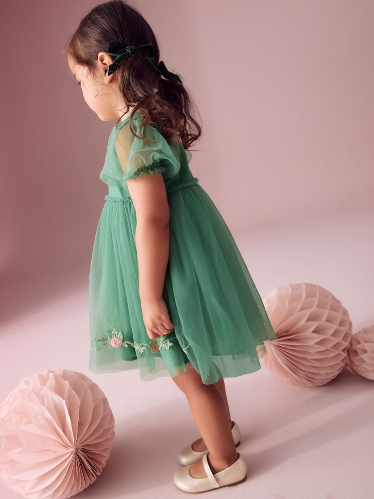 Grün - Partykleid aus besticktem Netzstoff (3 Monate–10 Jahre) - Bild 2 von 9 Grün - Partykleid aus besticktem Netzstoff (3 Monate–10 Jahre) - Bild 2 von 9