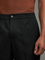 Zwart - Elasticated Waist Smart Jogger Style Trousers - Image 3 of 9