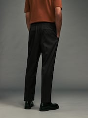 Zwart - Elasticated Waist Smart Jogger Style Trousers - Image 4 of 9