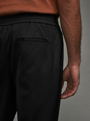 Zwart - Elasticated Waist Smart Jogger Style Trousers - Image 5 of 9