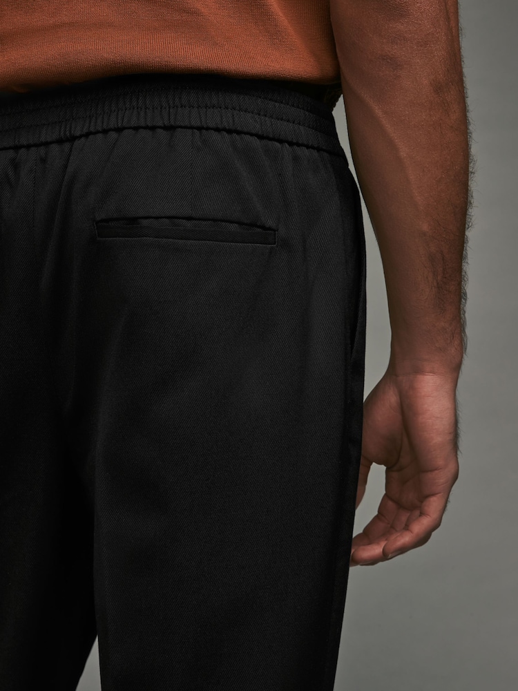 Zwart - Elasticated Waist Smart Jogger Style Trousers - Image 5 of 9