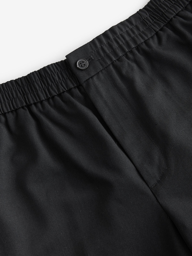Zwart - Elasticated Waist Smart Jogger Style Trousers - Image 7 of 9