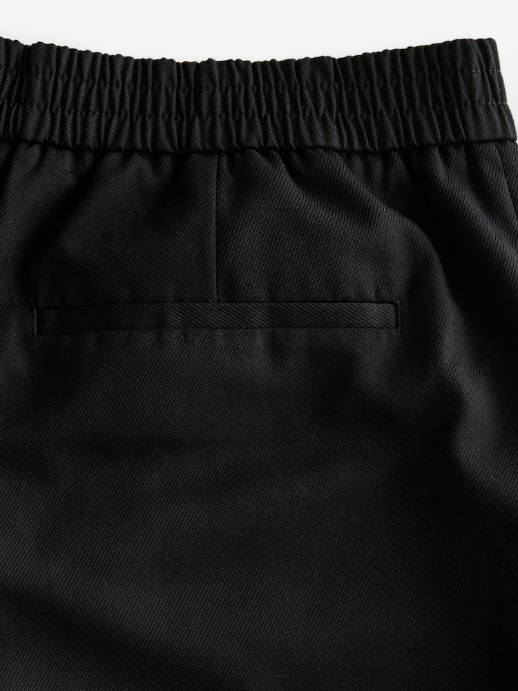 Zwart - Elasticated Waist Smart Jogger Style Trousers - Image 8 of 9