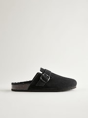 Model Borg, culoare negru - Saboți cu talpă confortabilă din piele Forever Comfort® - Imaginea 5 din 8