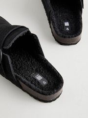 Model Borg, culoare negru - Saboți cu talpă confortabilă din piele Forever Comfort® - Imaginea 6 din 8